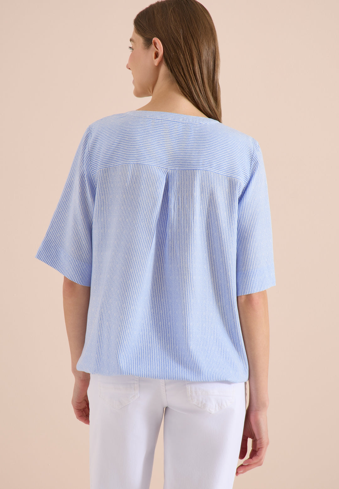 TOS Printed Stripe Blouse, blouse blue 21838 Bild 4