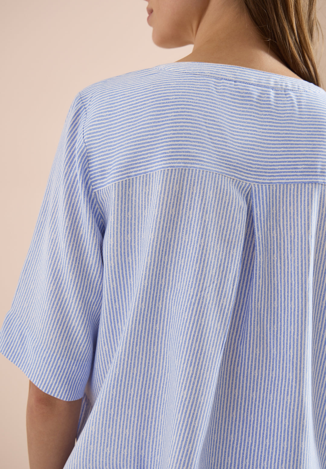 TOS Printed Stripe Blouse, blouse blue 21838 Bild 6