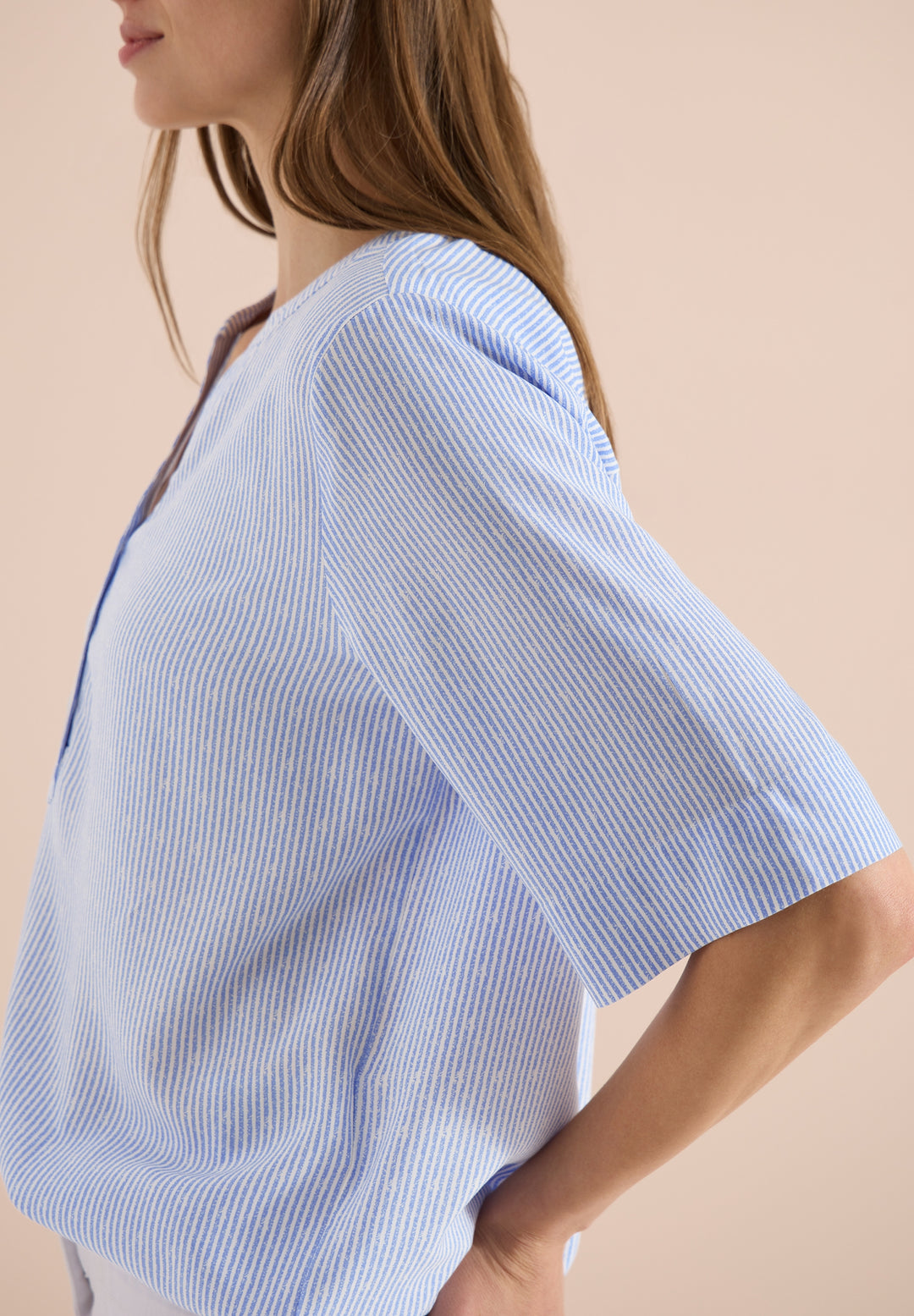 TOS Printed Stripe Blouse, blouse blue 21838 Bild 7