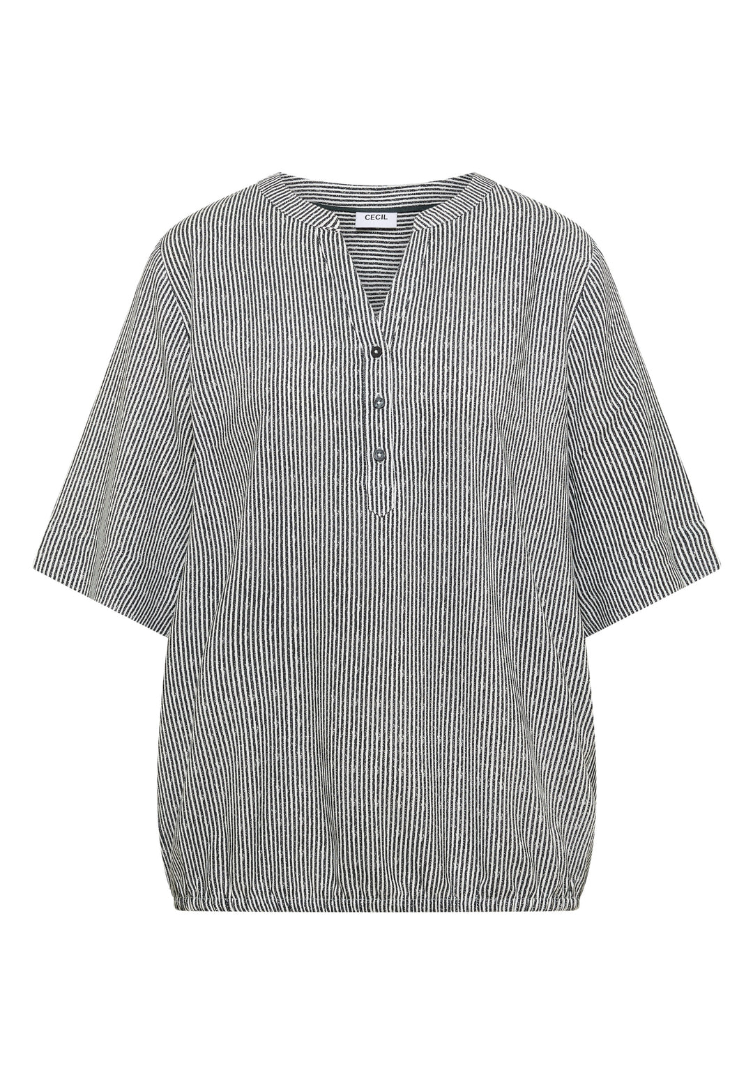 TOS Printed Stripe Blouse, palm breeze green 27672 Bild 1
