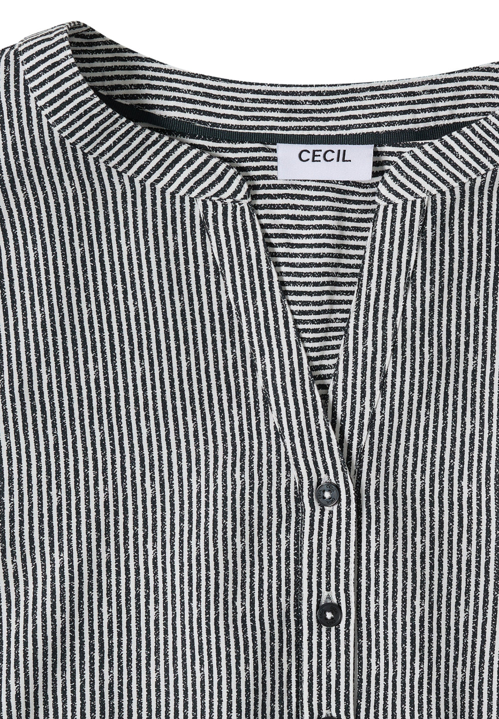 TOS Printed Stripe Blouse, palm breeze green 27672 Bild 2