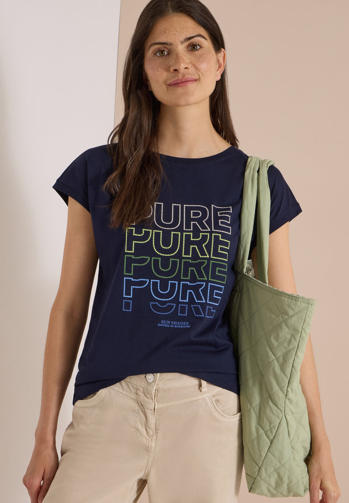 TOS Pure FP T-Shirt, urban dark blue 36831 Bild 3