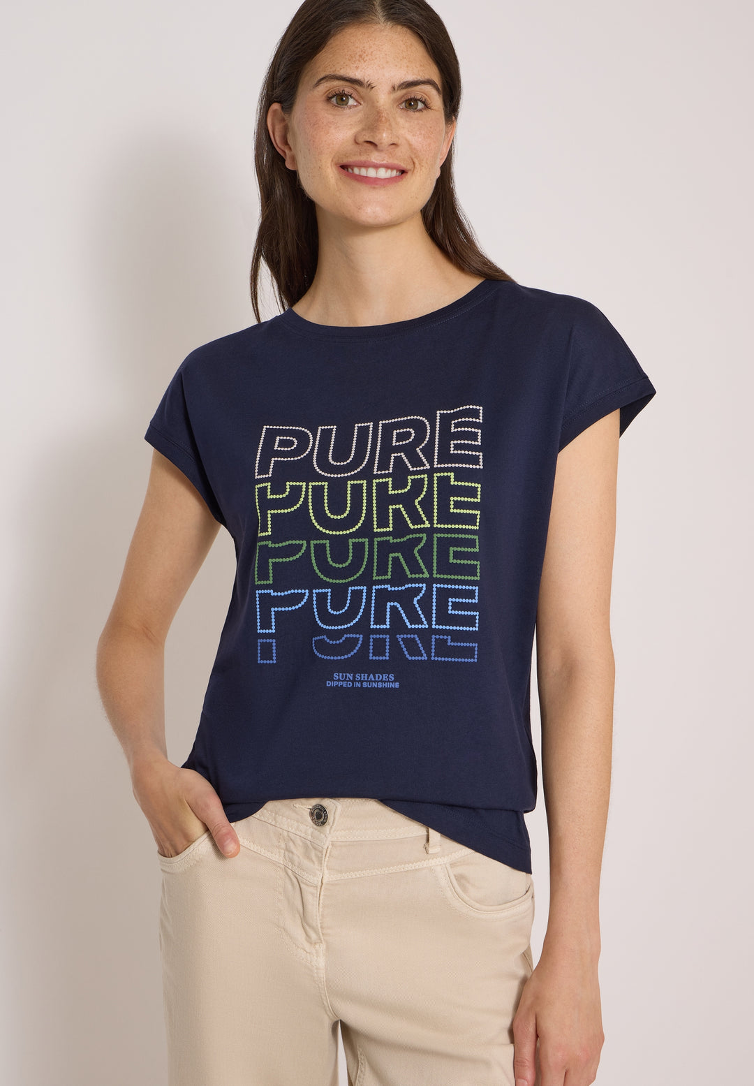 TOS Pure FP T-Shirt, urban dark blue 36831 Bild 6