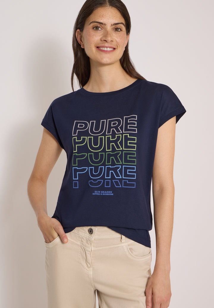 TOS Pure FP T-Shirt, urban dark blue 36831 Bild 6
