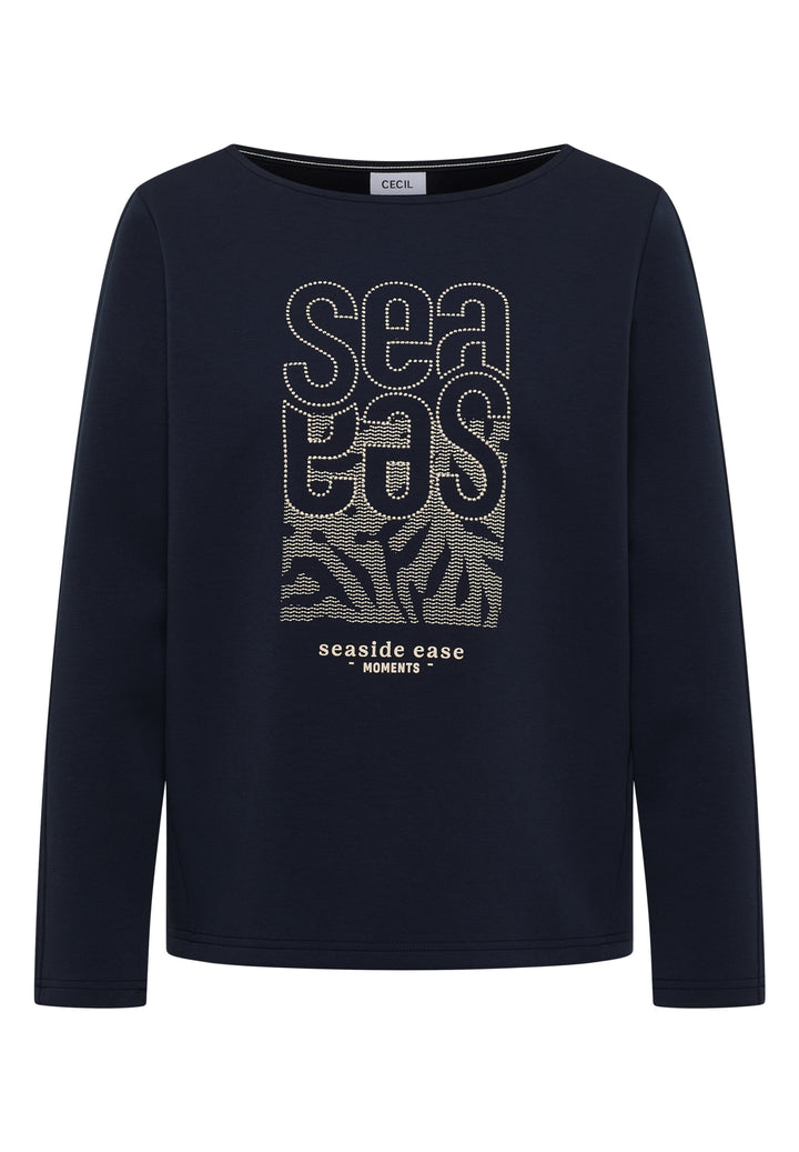 TOS Sea FP Embroidery T-shirt, universal blue 35512 Bild 1