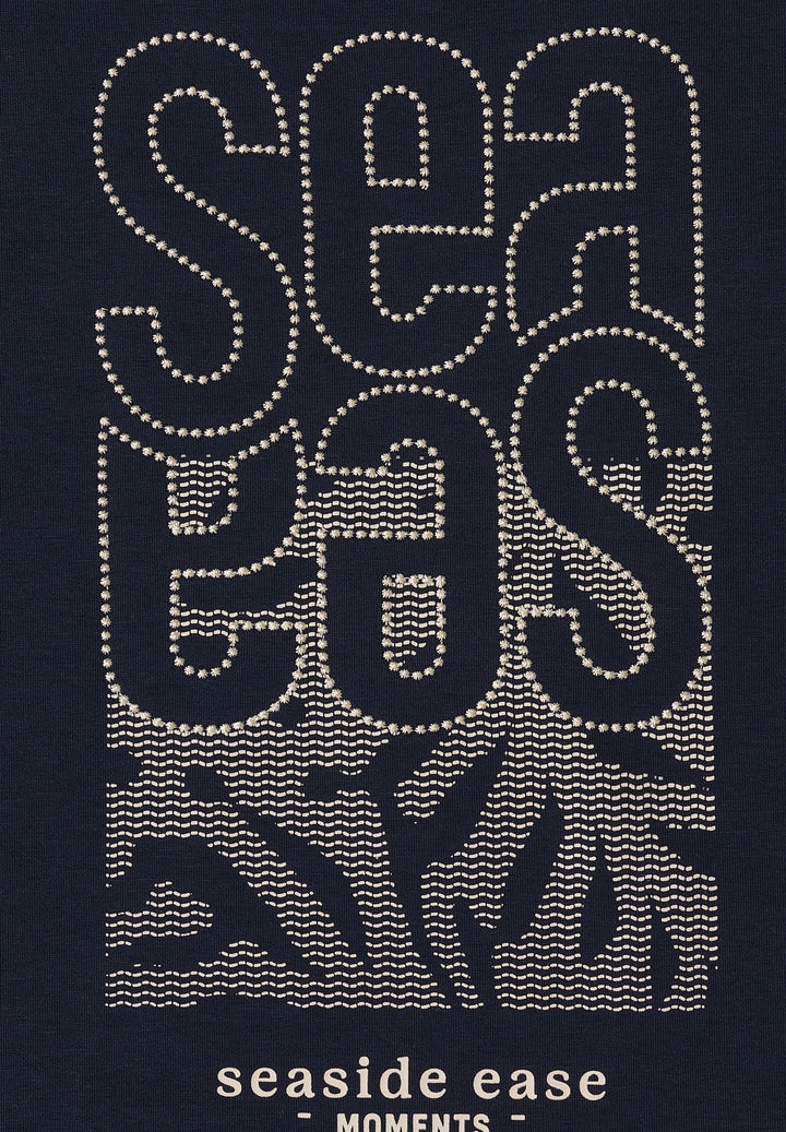 TOS Sea FP Embroidery T-shirt, universal blue 35512 Bild 2