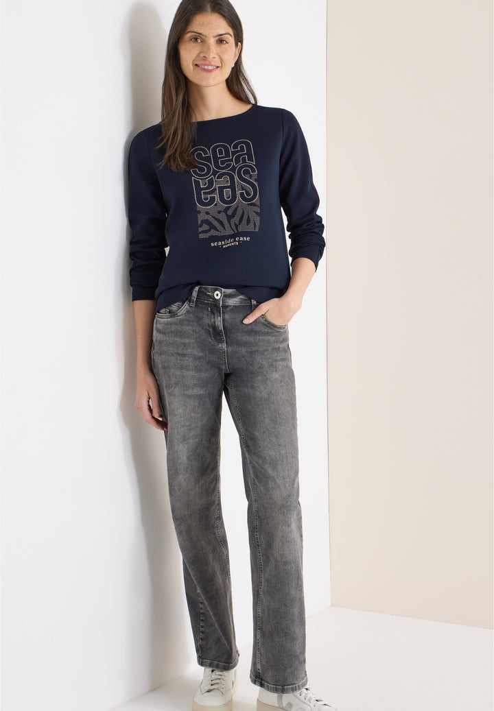 TOS Sea FP Embroidery T-shirt, universal blue 35512 Bild 3