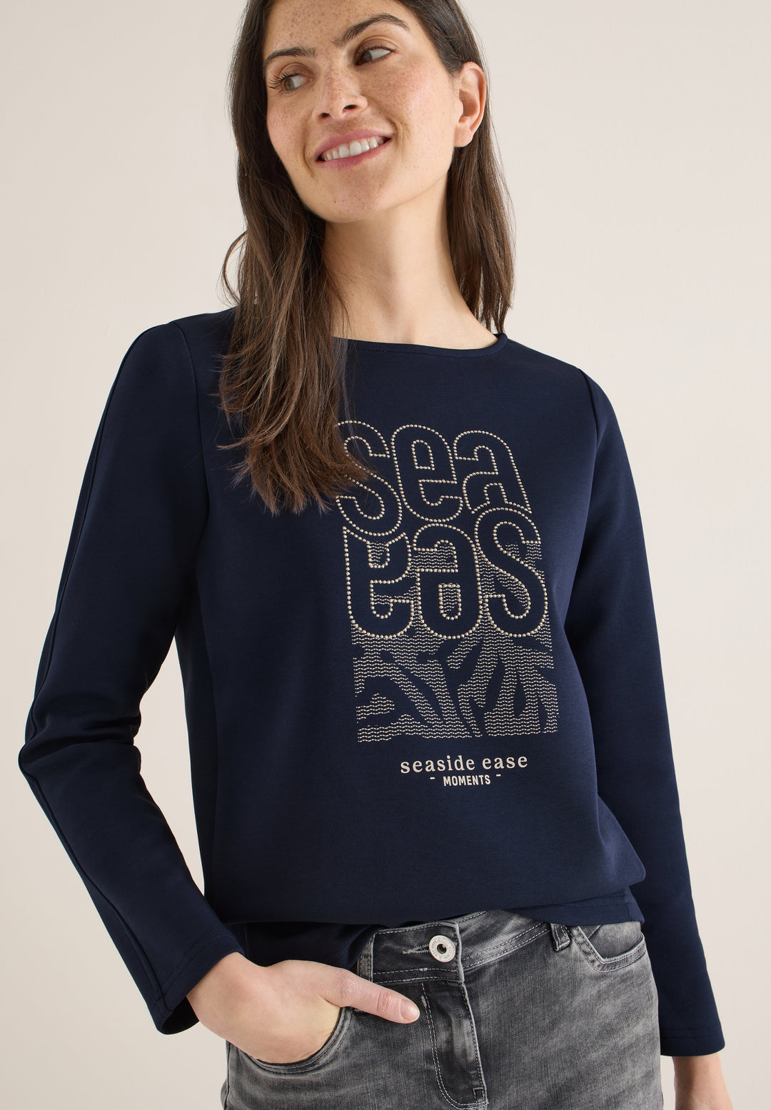 TOS Sea FP Embroidery T-shirt, universal blue 35512 Bild 5