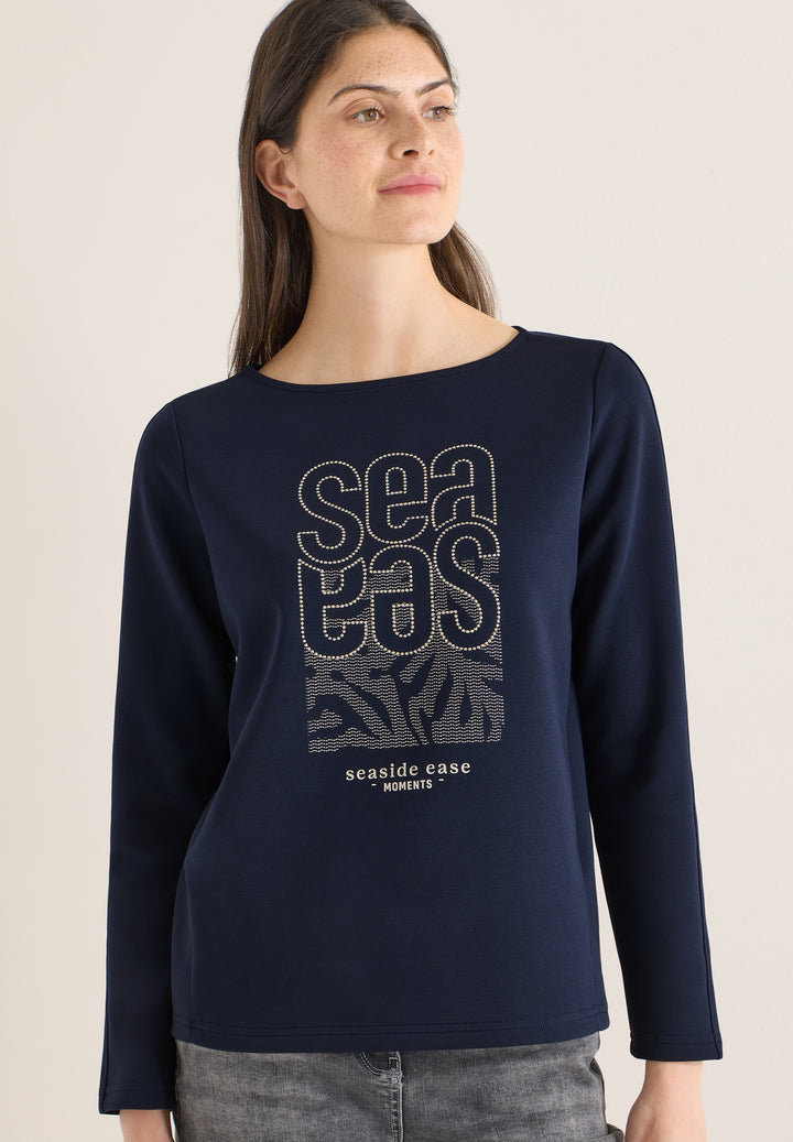 TOS Sea FP Embroidery T-shirt, universal blue 35512 Bild 6
