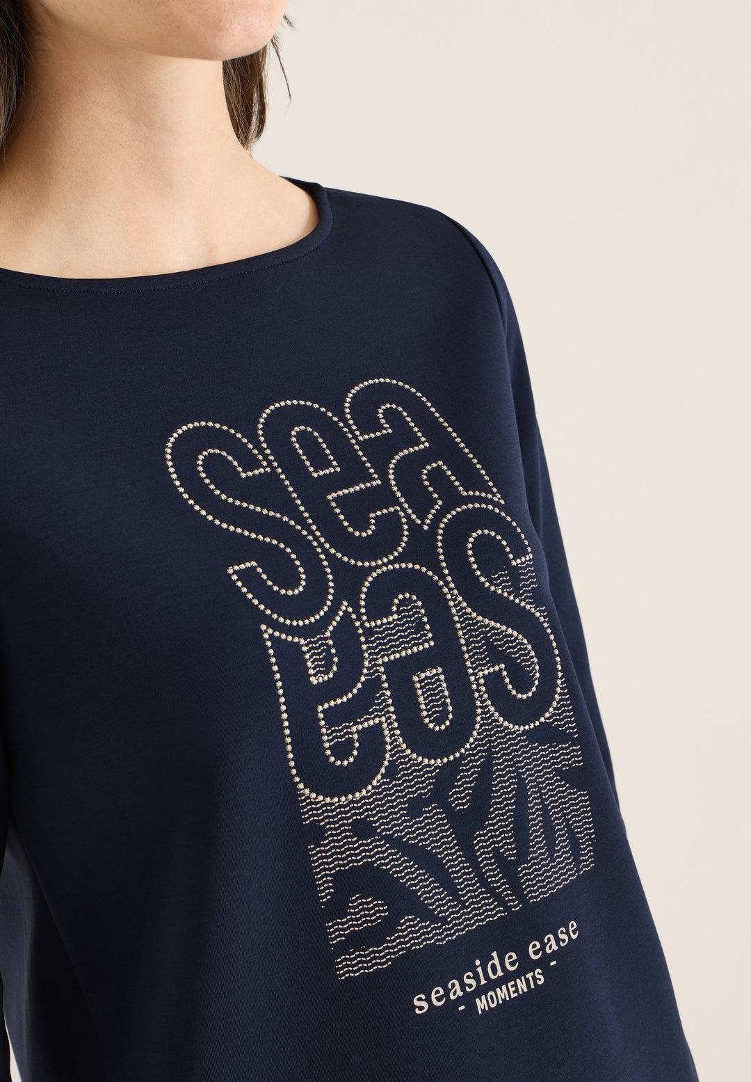 TOS Sea FP Embroidery T-shirt, universal blue 35512 Bild 7