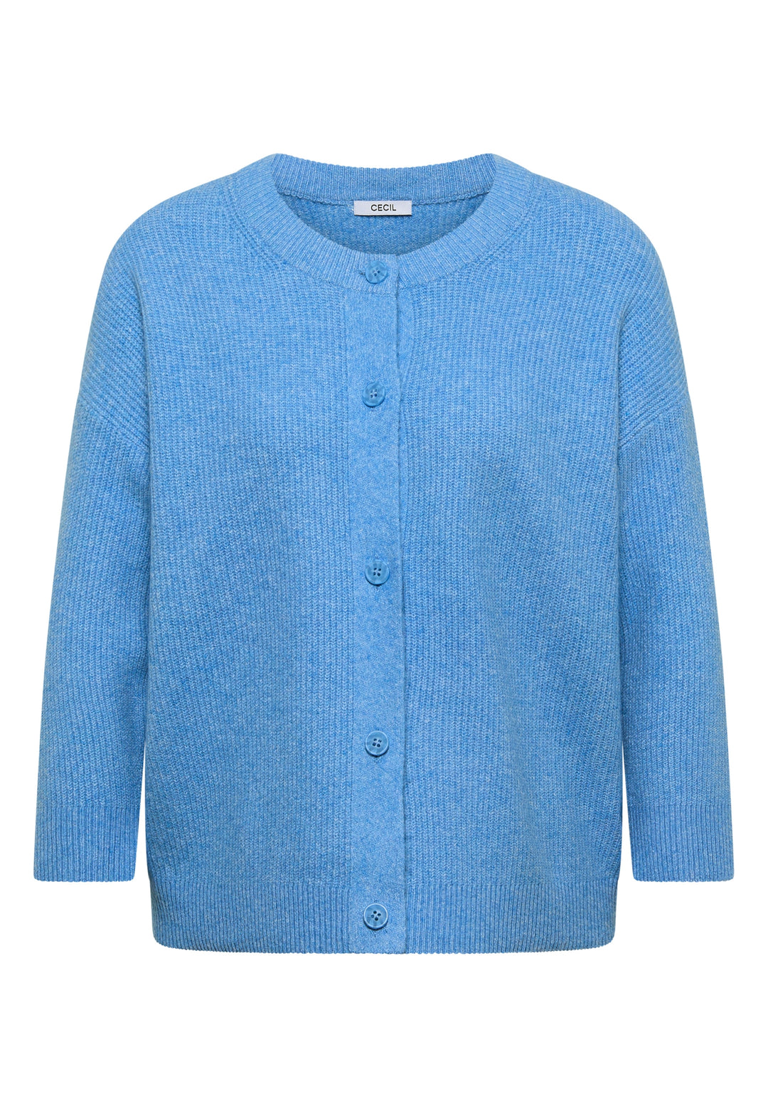 TOS_Short Cardigan, fountain blue melange 17386 Bild 1
