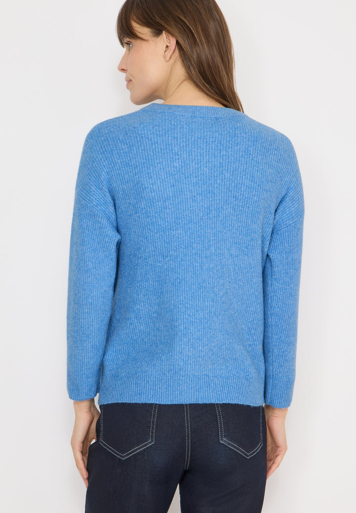 TOS_Short Cardigan, fountain blue melange 17386 Bild 4