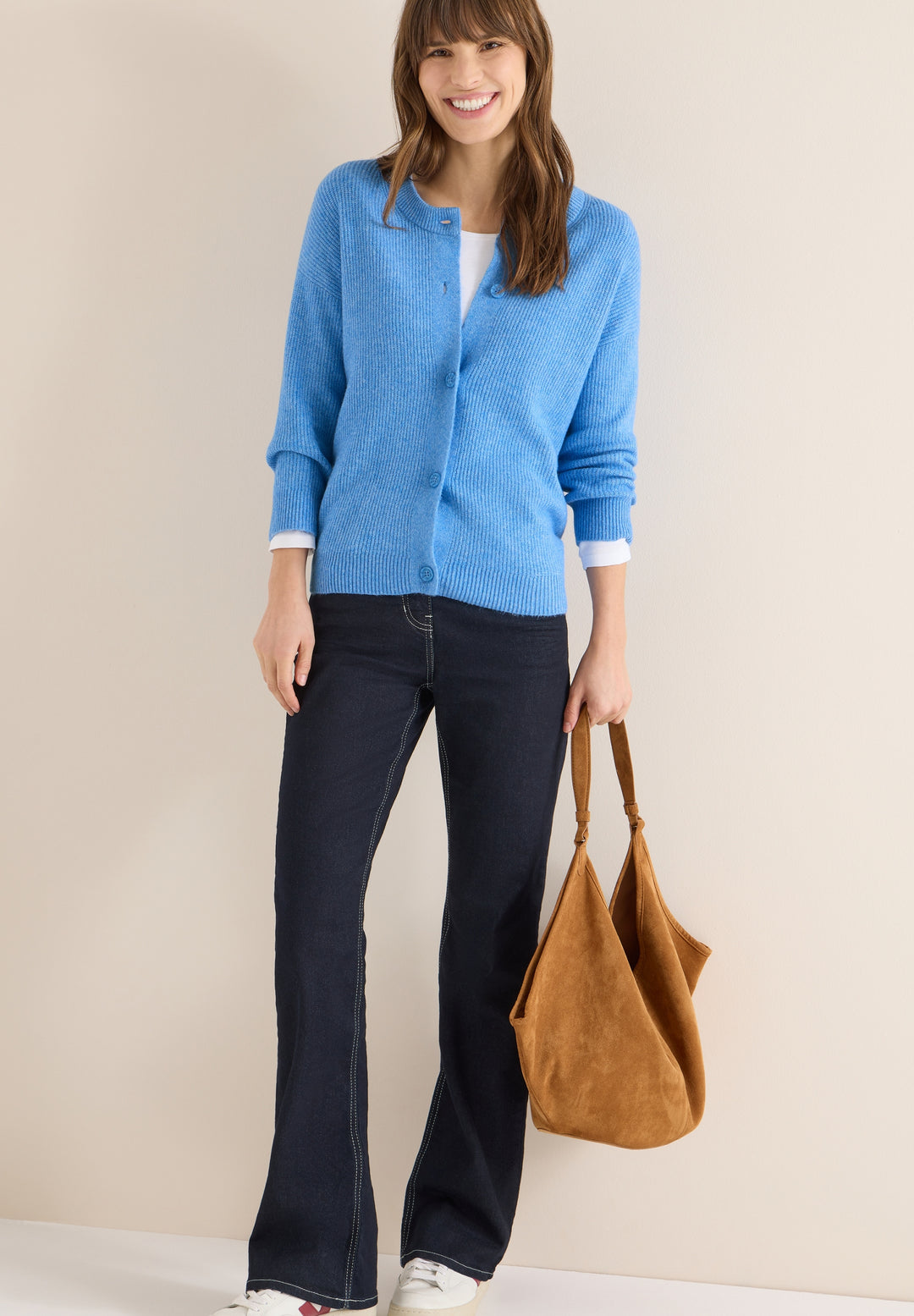 TOS_Short Cardigan, fountain blue melange 17386 Bild 5
