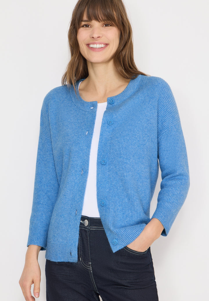 TOS_Short Cardigan, fountain blue melange 17386 Bild 6