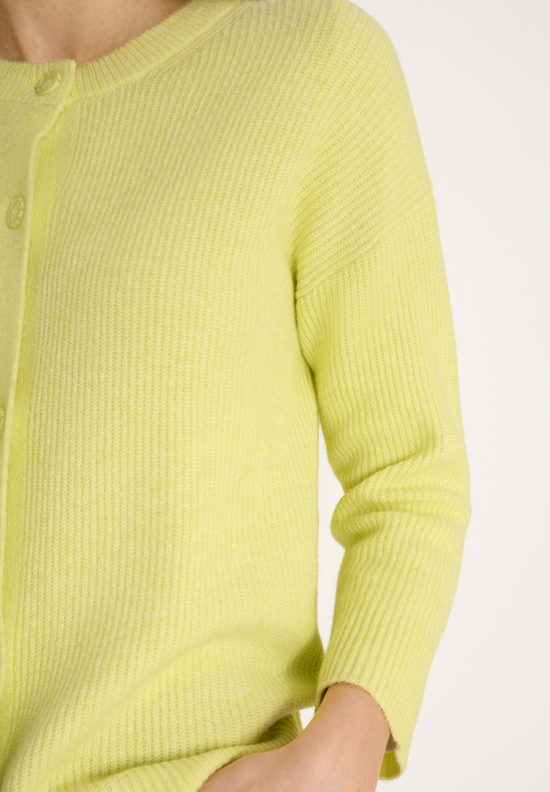 TOS_Short Cardigan, iced yellow melange 17387 Bild 6