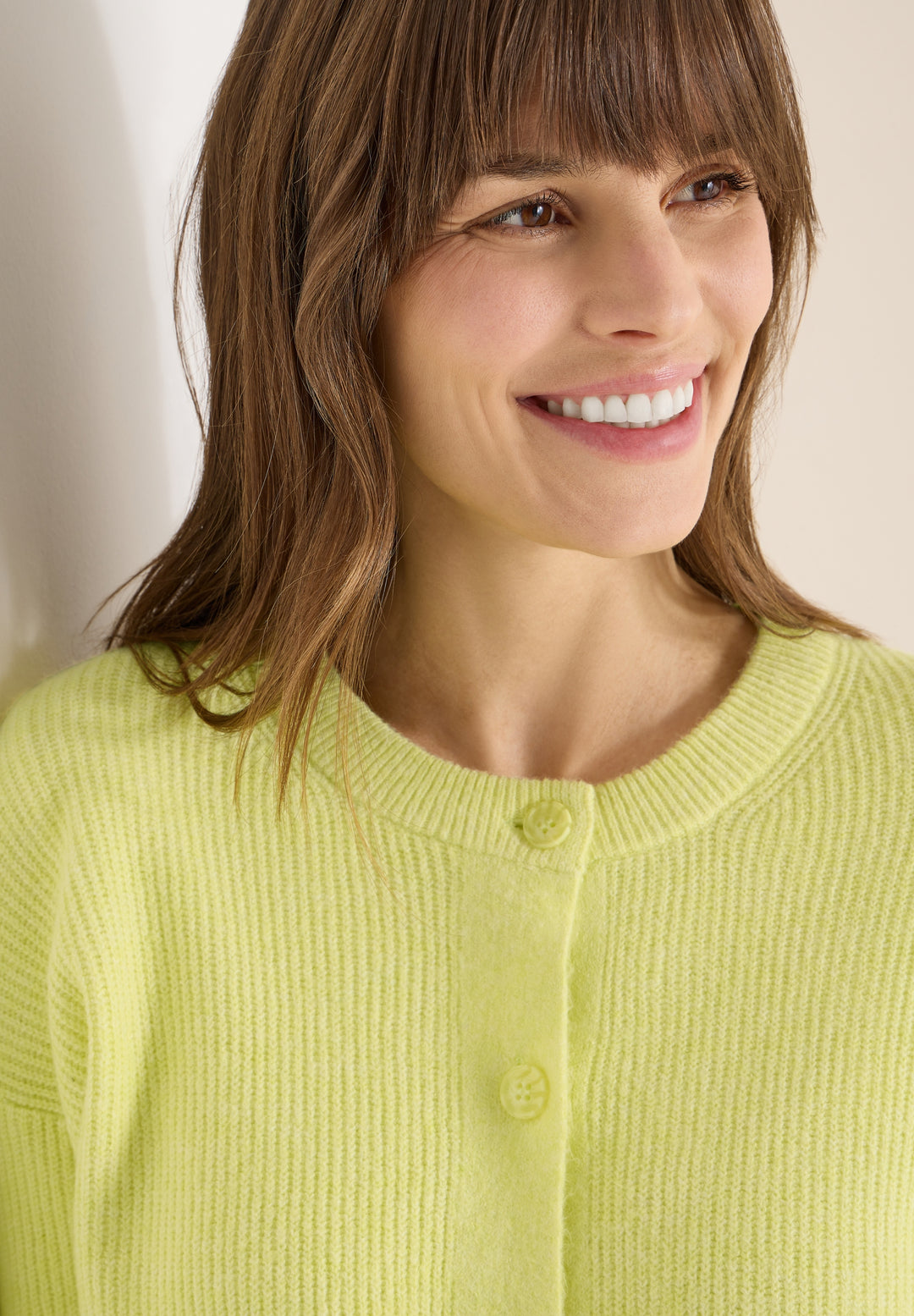 TOS_Short Cardigan, iced yellow melange 17387 Bild 7