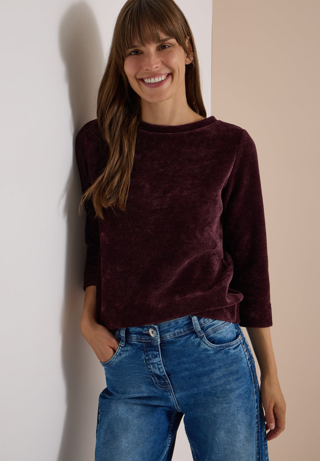 TOS Soft Cord Shirt, berry red 17749 Bild 3