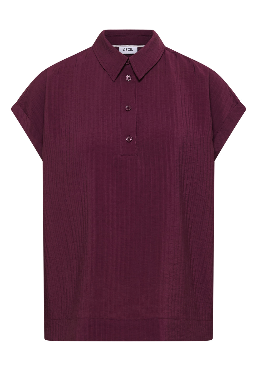 TOS Solid Collar Blouse, sweet grape red 17590 Bild 1