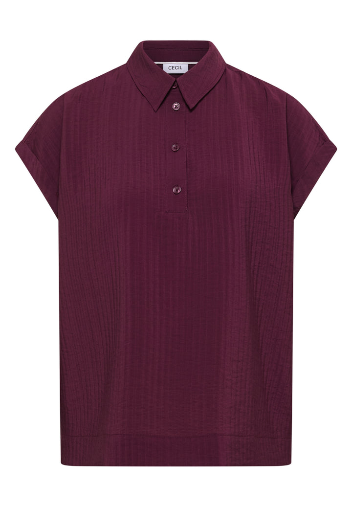 TOS Solid Collar Blouse, sweet grape red 17590 Bild 1
