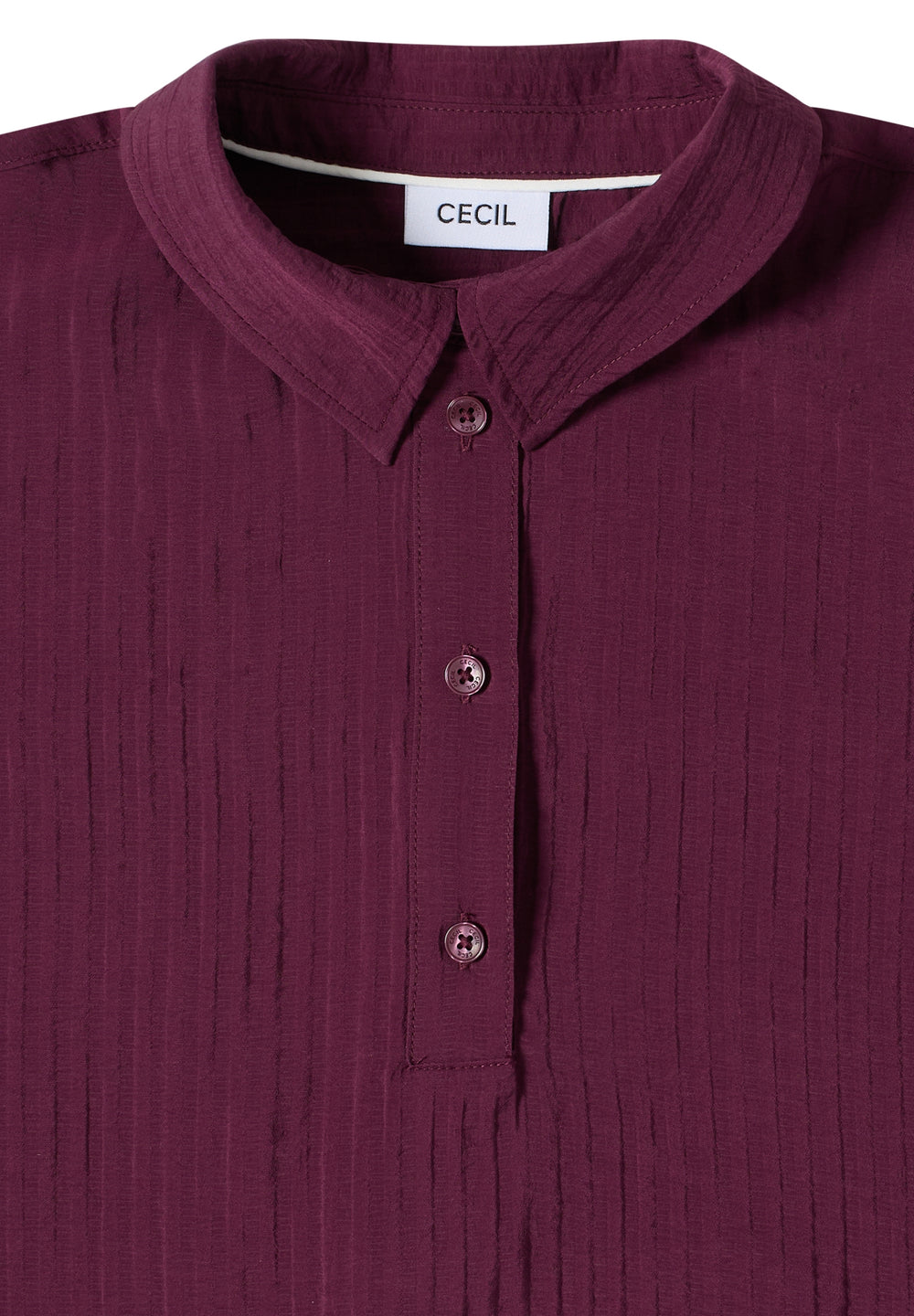TOS Solid Collar Blouse, sweet grape red 17590 Bild 2
