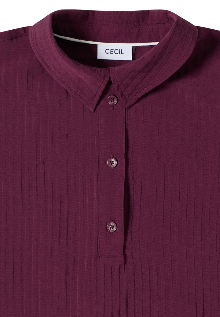 TOS Solid Collar Blouse, sweet grape red 17590 Bild 2