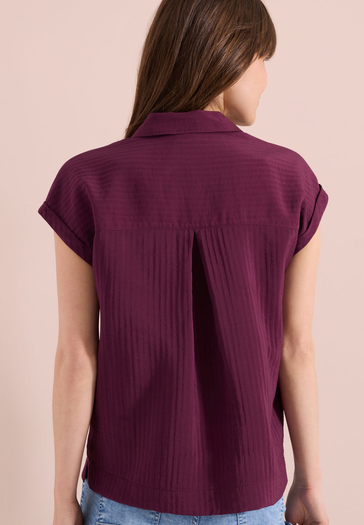 TOS Solid Collar Blouse, sweet grape red 17590 Bild 4