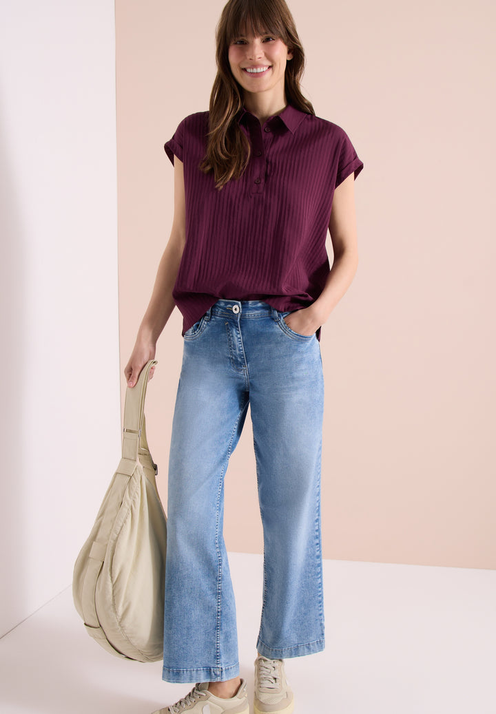 TOS Solid Collar Blouse, sweet grape red 17590 Bild 5