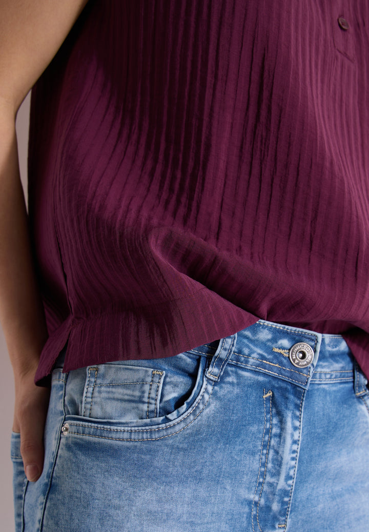 TOS Solid Collar Blouse, sweet grape red 17590 Bild 6