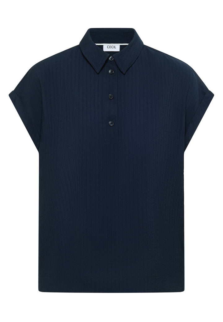 TOS Solid Collar Blouse, universal blue 15512 Bild 1