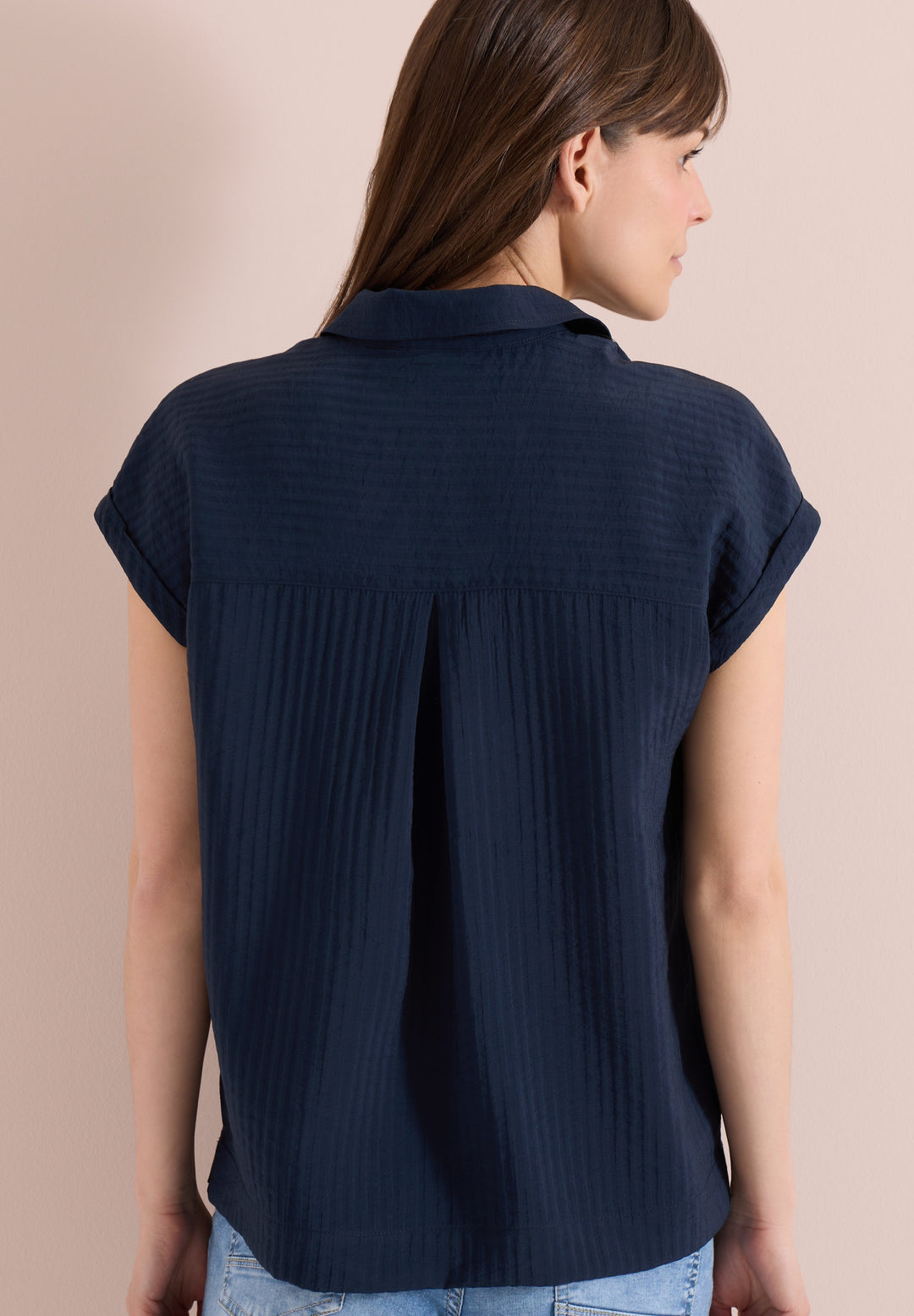 TOS Solid Collar Blouse, universal blue 15512 Bild 4