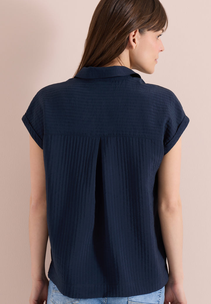 TOS Solid Collar Blouse, universal blue 15512 Bild 4
