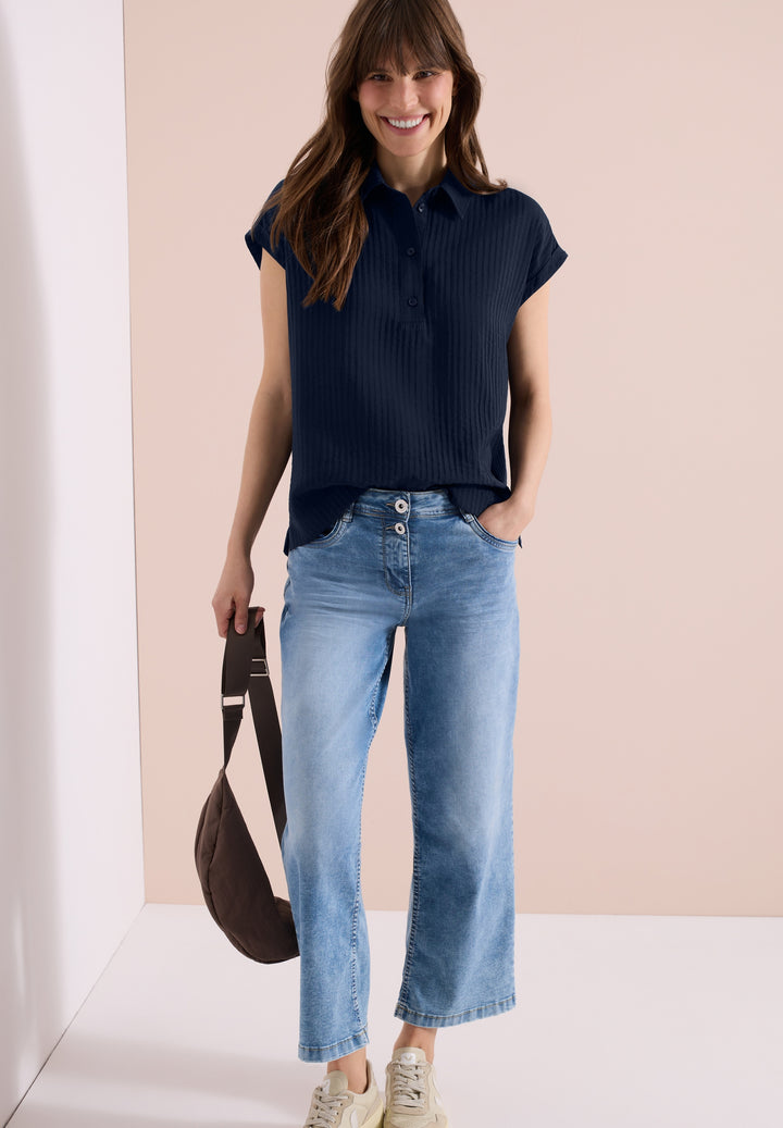 TOS Solid Collar Blouse, universal blue 15512 Bild 5