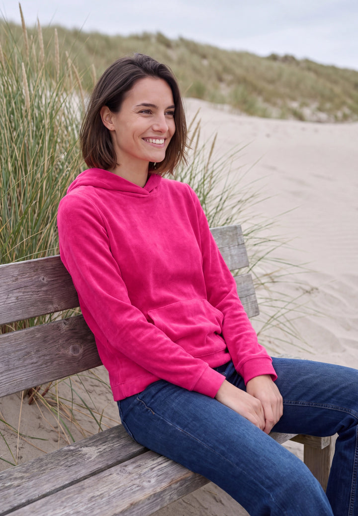 TOS Solid Cord Hoody, pink flash 17981 Bild 3