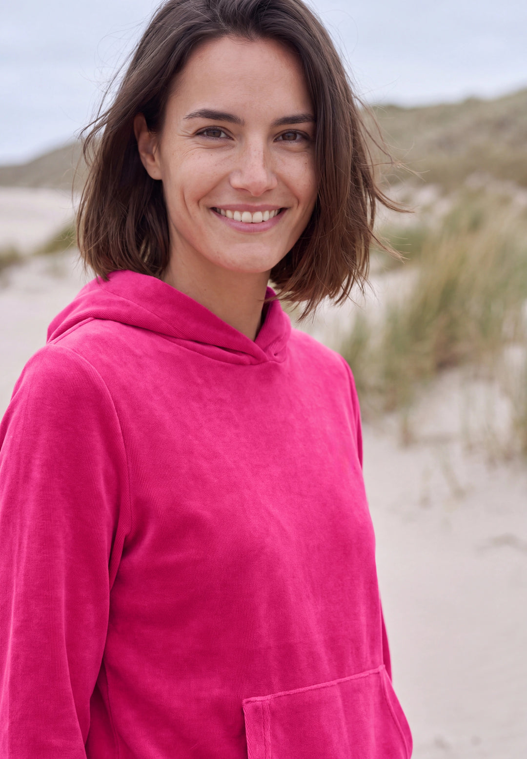 TOS Solid Cord Hoody, pink flash 17981 Bild 6