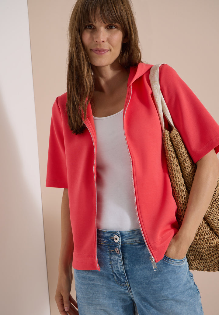 TOS Solid T-Shirt Jacket, coral 17762 Bild 3