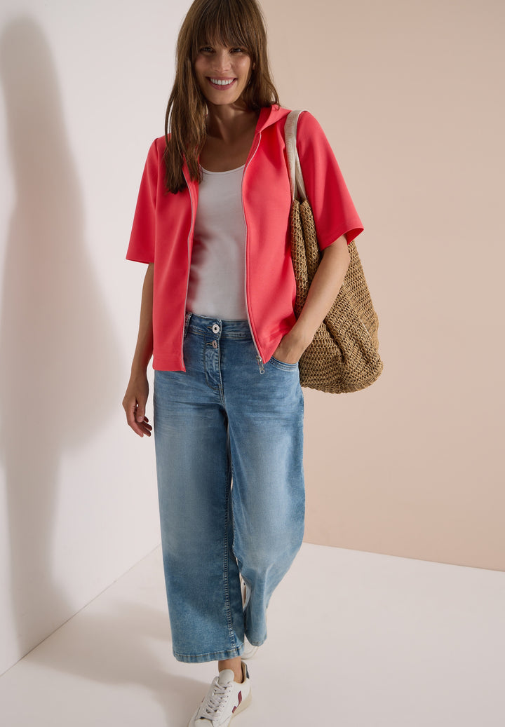 TOS Solid T-Shirt Jacket, coral 17762 Bild 5