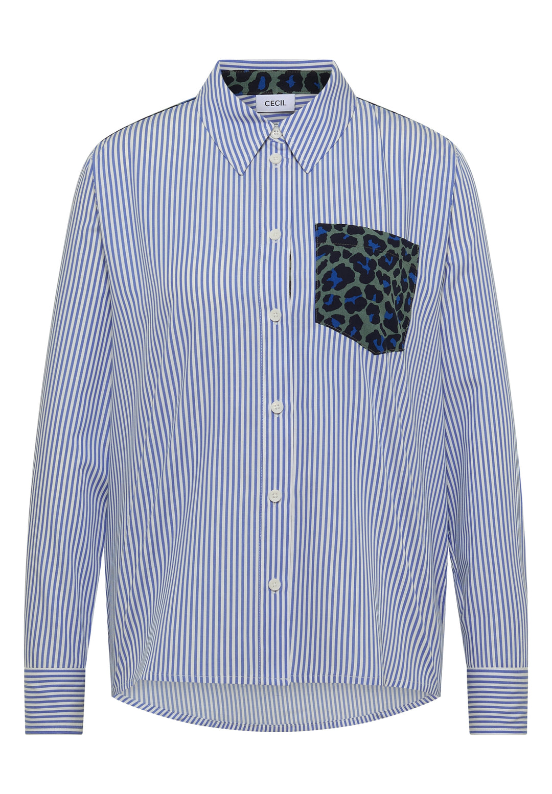 TOS Stripe Print Mix Blouse, blouse blue 21838 Bild 1