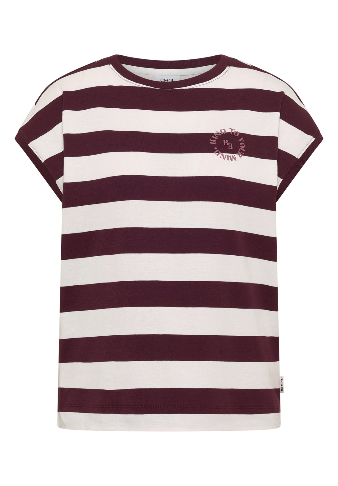 TOS Striped Be Kind FP Shirt, sweet grape red 37590 Bild 1