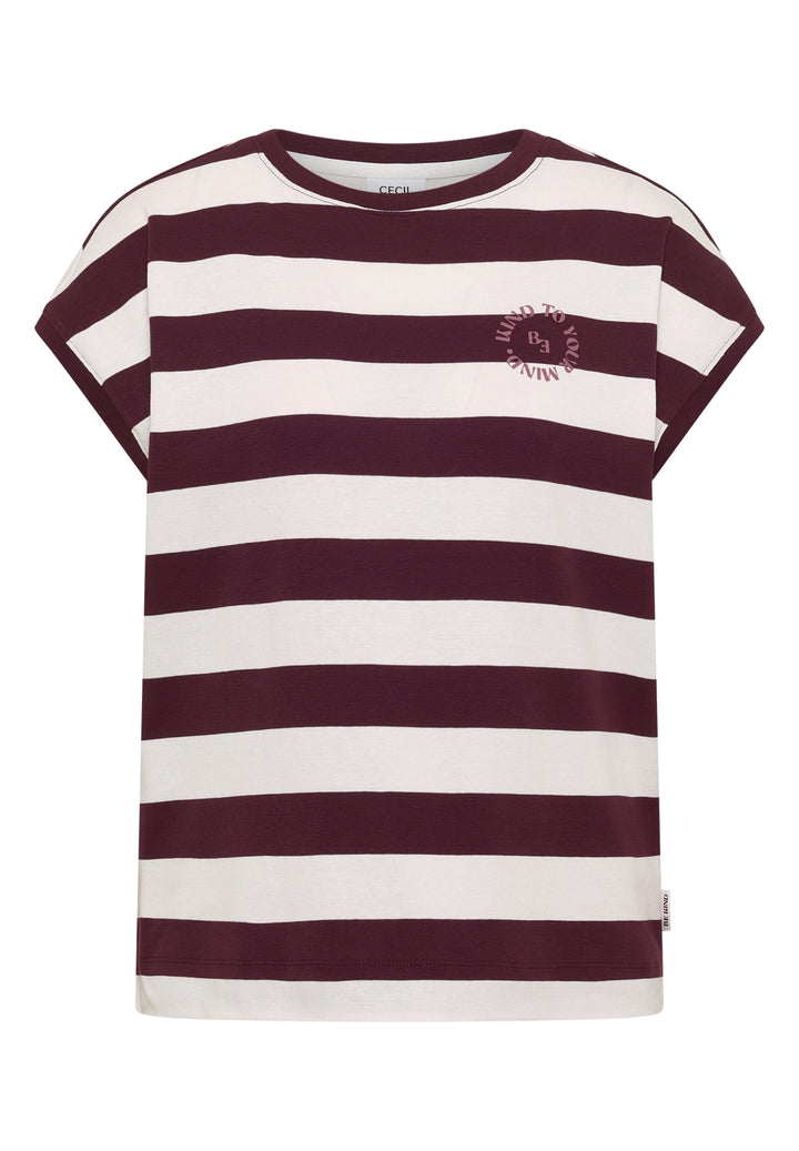 TOS Striped Be Kind FP Shirt, sweet grape red 37590 Bild 1
