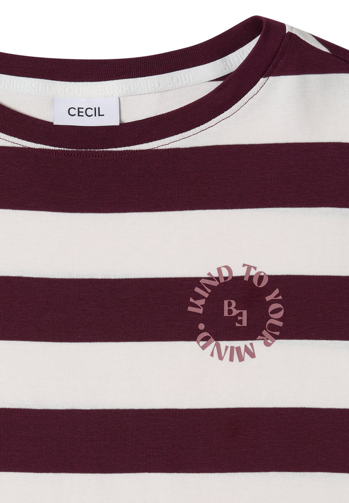 TOS Striped Be Kind FP Shirt, sweet grape red 37590 Bild 2