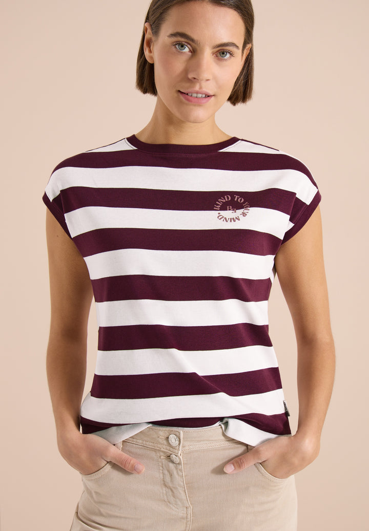 TOS Striped Be Kind FP Shirt, sweet grape red 37590 Bild 3