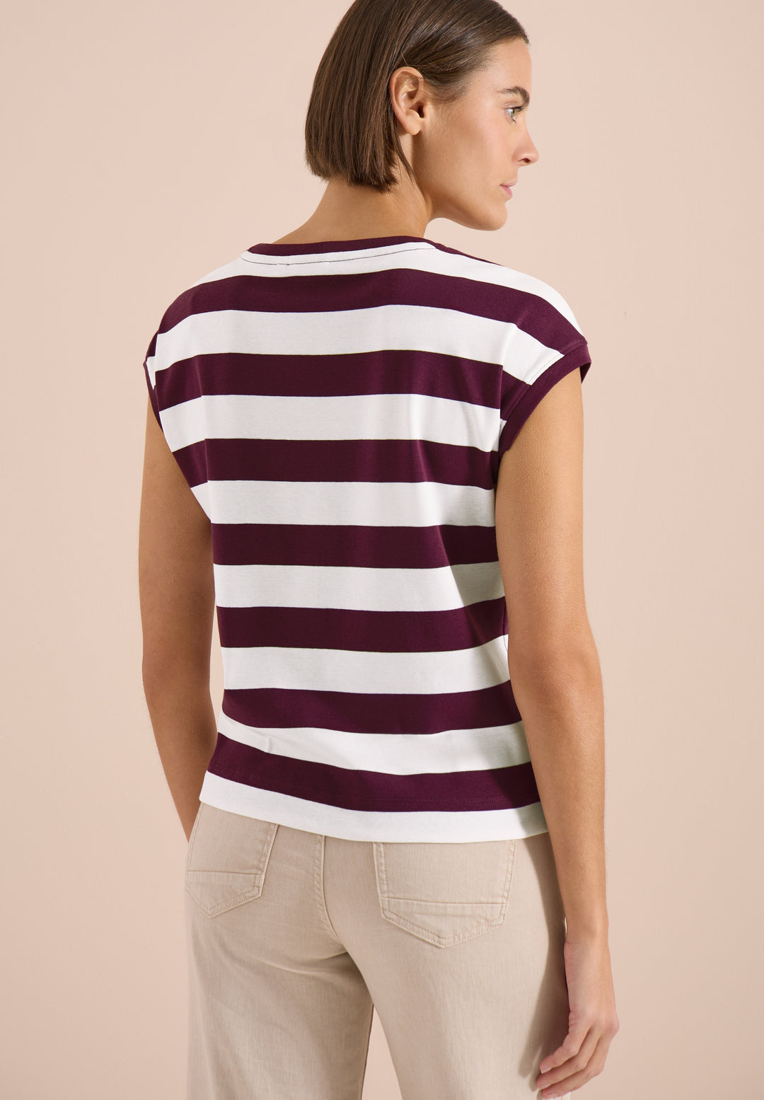 TOS Striped Be Kind FP Shirt, sweet grape red 37590 Bild 4