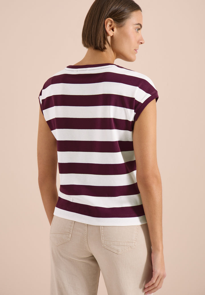 TOS Striped Be Kind FP Shirt, sweet grape red 37590 Bild 4