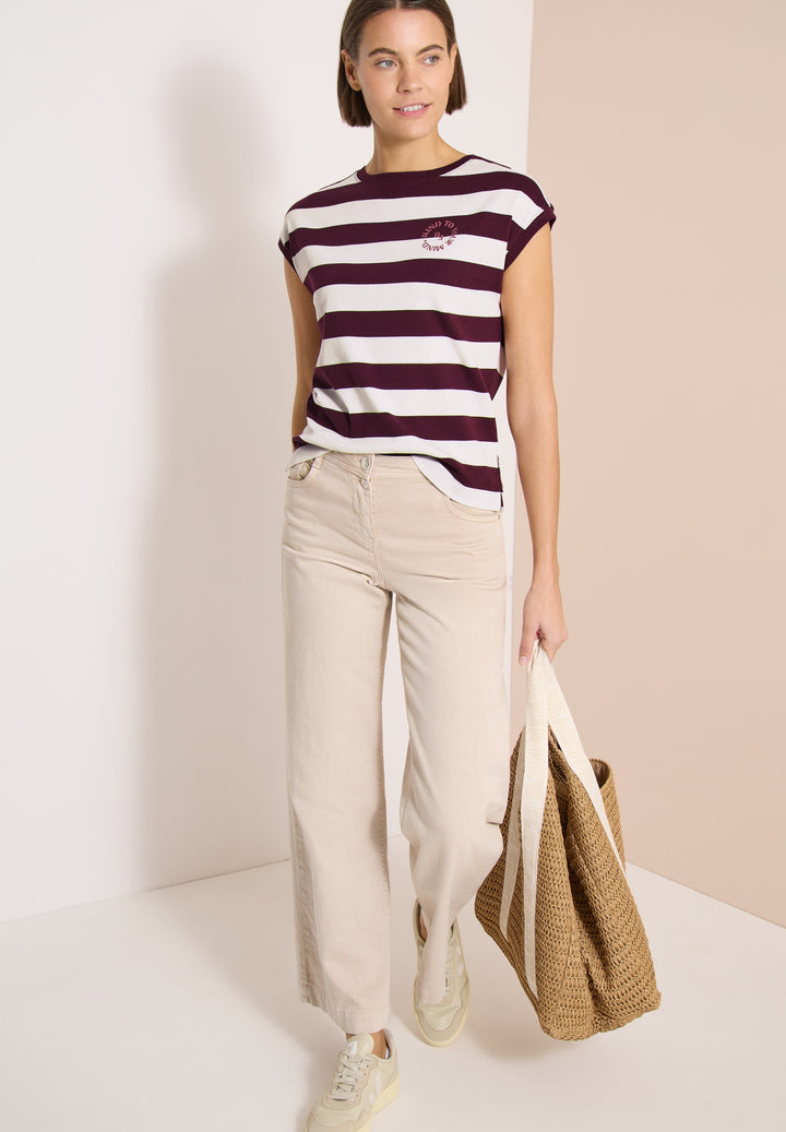 TOS Striped Be Kind FP Shirt, sweet grape red 37590 Bild 5