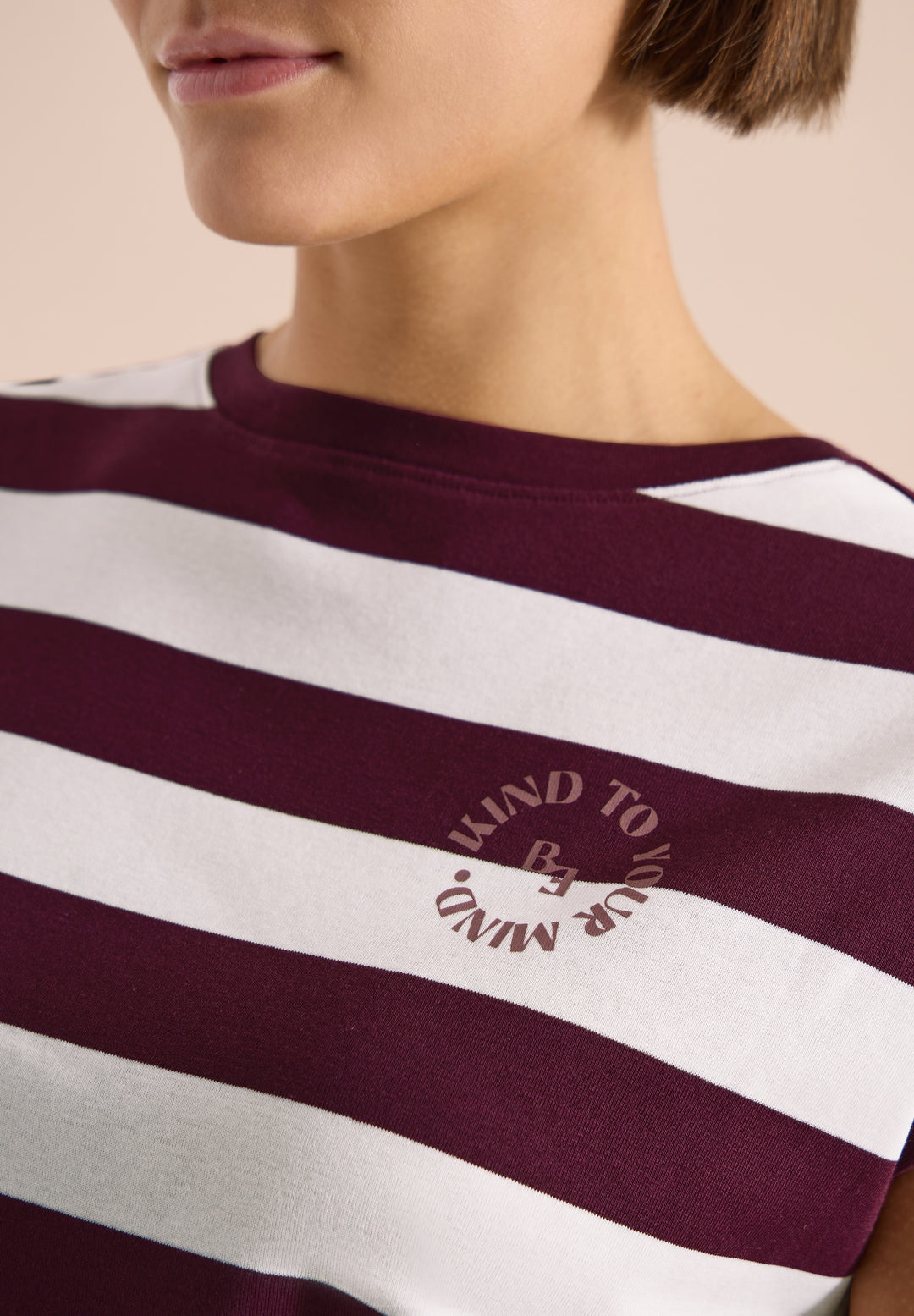 TOS Striped Be Kind FP Shirt, sweet grape red 37590 Bild 6