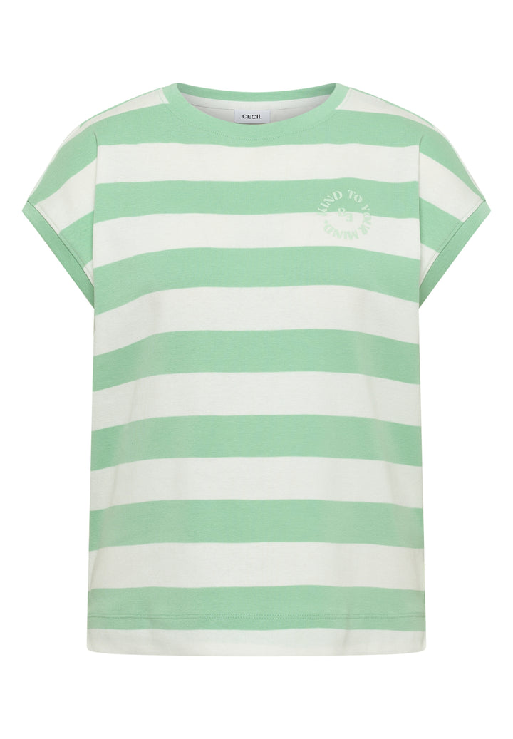 TOS Striped Be Kind FP Shirt, juicy lime 37671 Bild 1