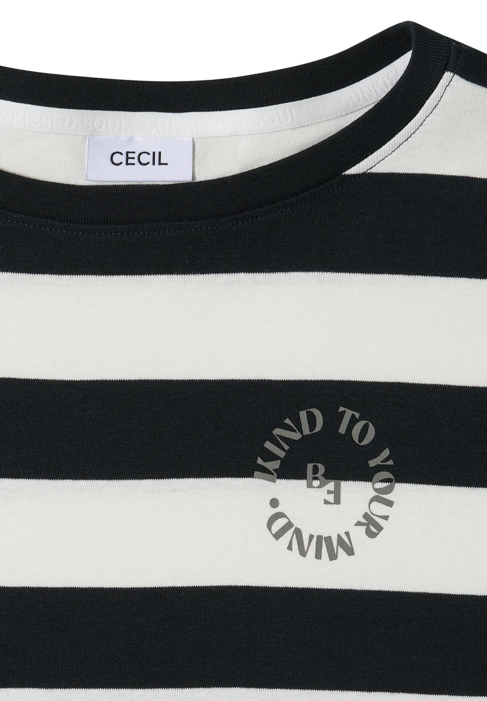 TOS Striped Be Kind FP Shirt, palm breeze green 37672 Bild 2