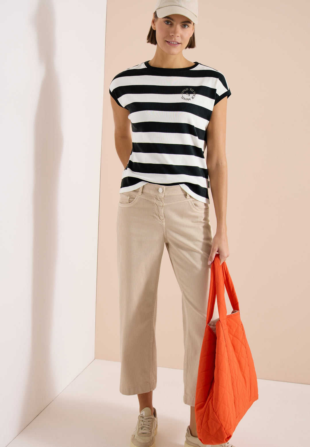 TOS Striped Be Kind FP Shirt, palm breeze green 37672 Bild 5