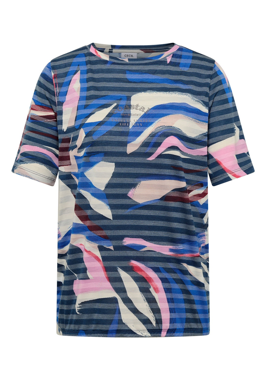 TOS Striped Burnout FP T-Shirt, universal blue 35512 Bild 1