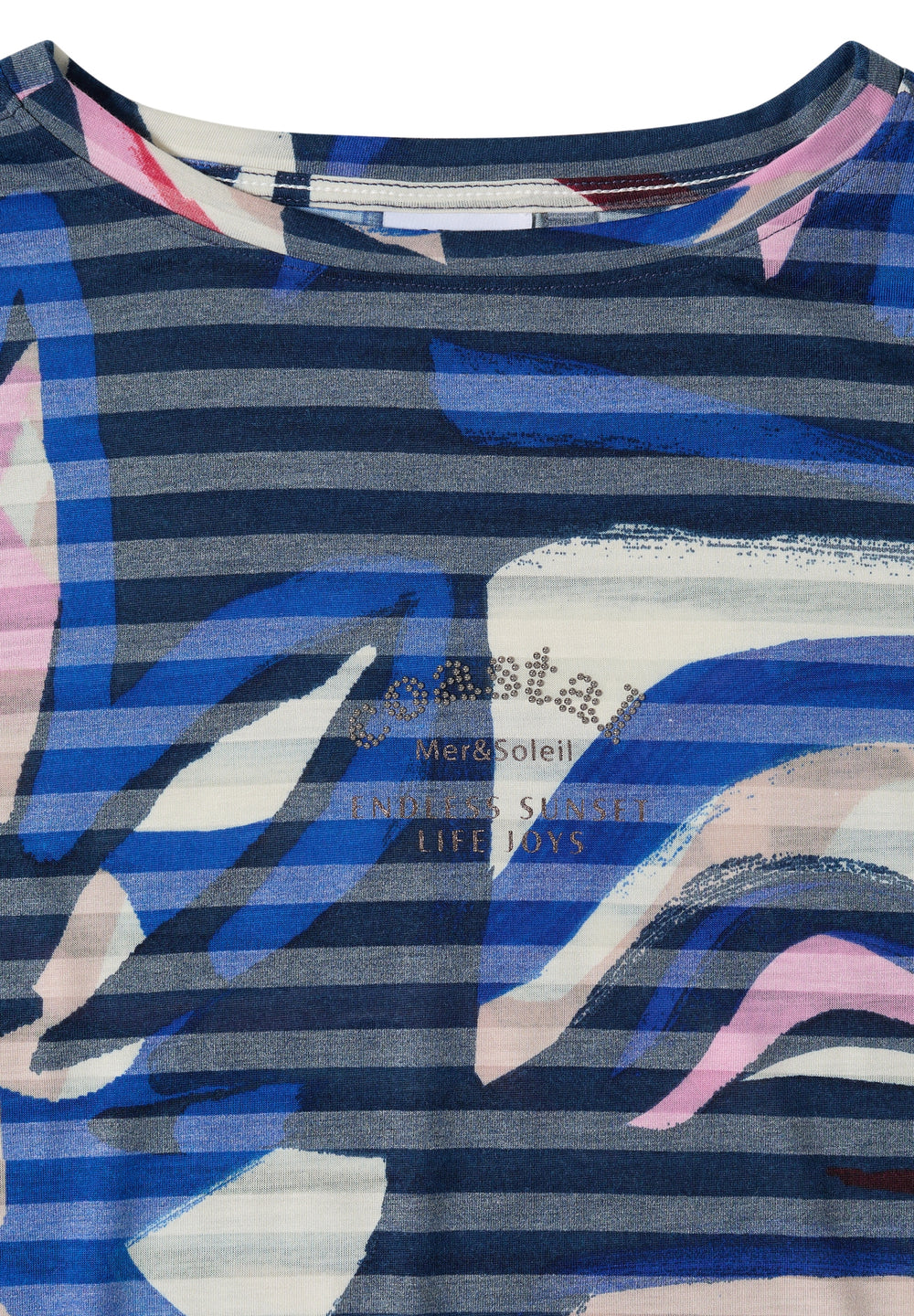 TOS Striped Burnout FP T-Shirt, universal blue 35512 Bild 2